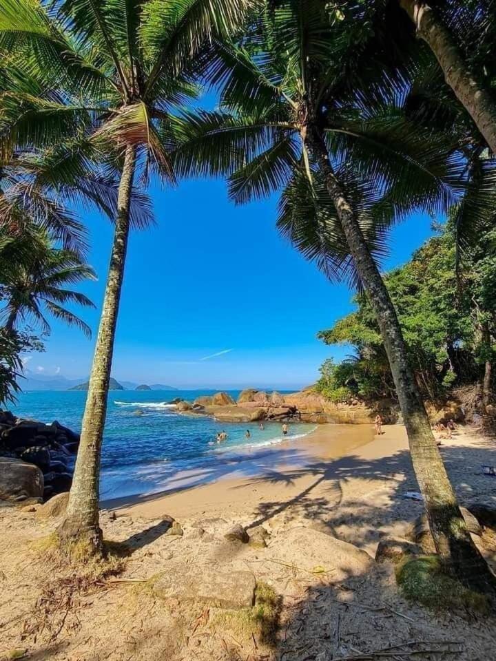 Kit Net Na Praia Grande Ubatuba 200 Metros Do Mar المظهر الخارجي الصورة